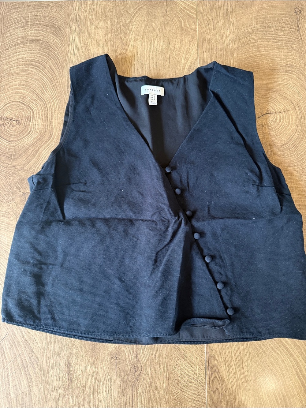 Topshop Black Sleeveless Blouse